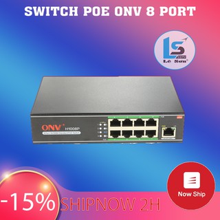 Switch poe⭐freeship⭐switch onv 8 port poe 2 cổng uplink
