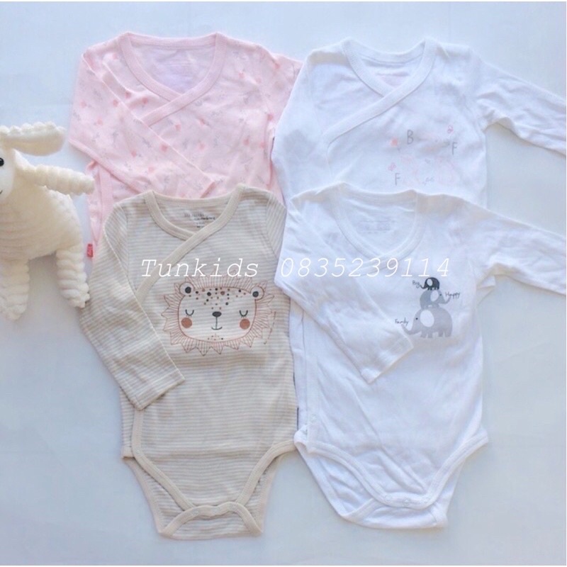 Body sơ sinh cài chéo xuất xịn cực đẹp - Size 9/18m