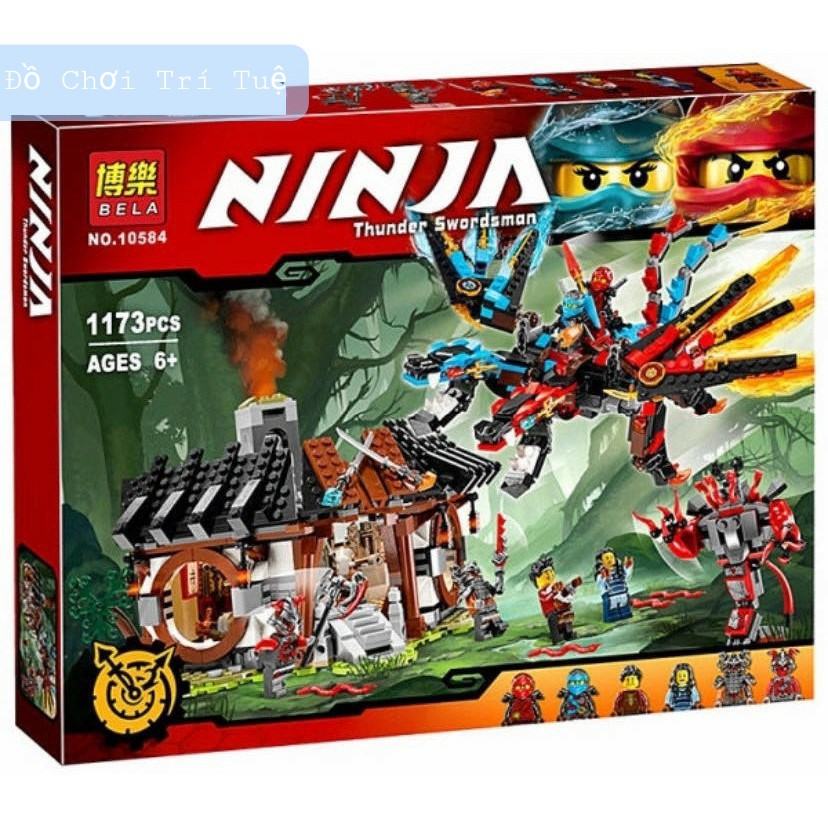 Lắp ráp xếp hình NOT Lego Ninjago Bela 10584 : Lò Luyện Sức mạnh của rồng 2 đầu(1173 mảnh)