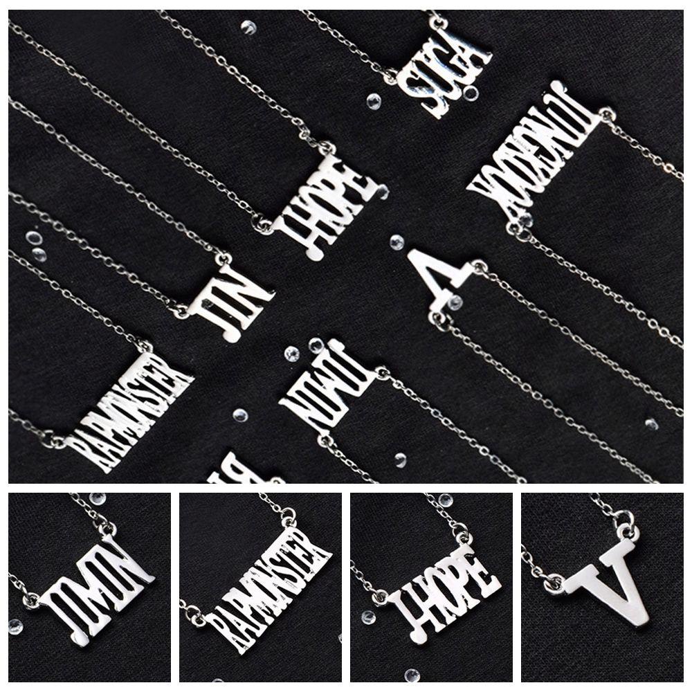 Vòng cổ Hợp Kim Mặt Hình Suga J-Hope V JIN Jimin KPOP Charms