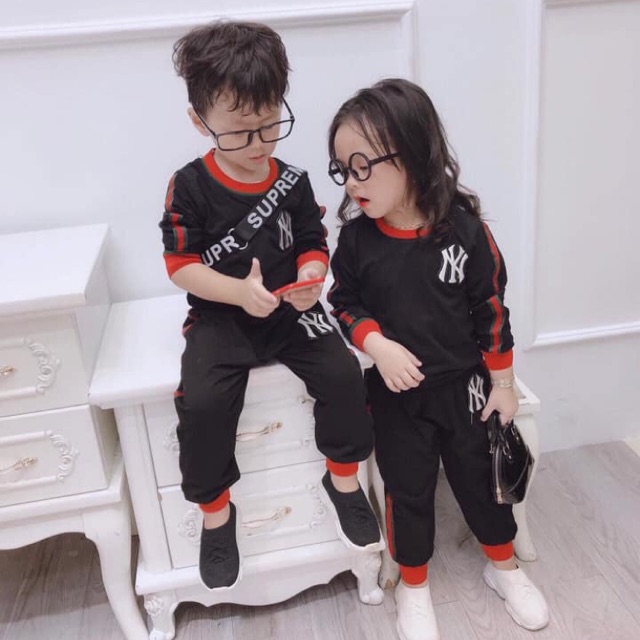 bộ cotton NY viền Guc sang chảnh, khoẻ khoắn
