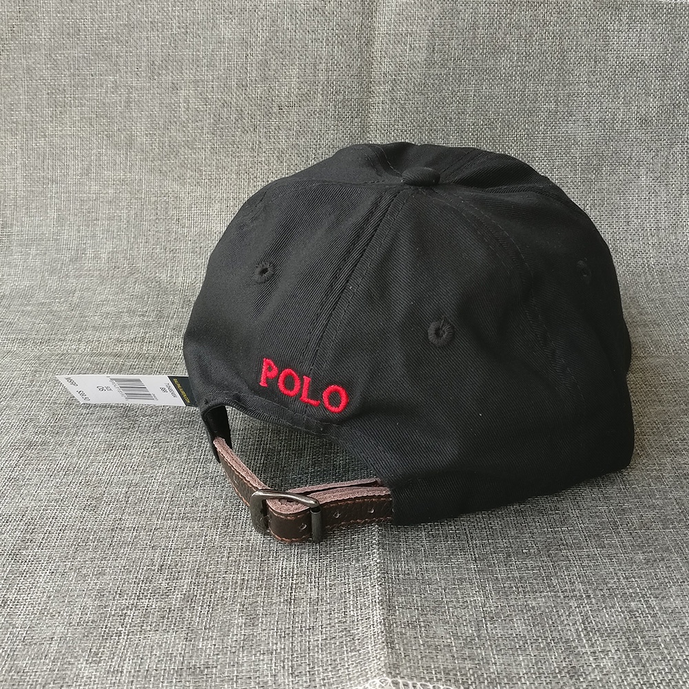 Mũ Lưỡi Trai Bóng Chày Polo Dây Da Thêu Hình Ngựa Pony Rider Có Thể Điều Chỉnh