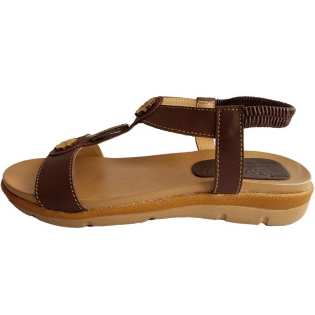 Giày sandal nữ quai ngang da bò BIGGBEN HKD104