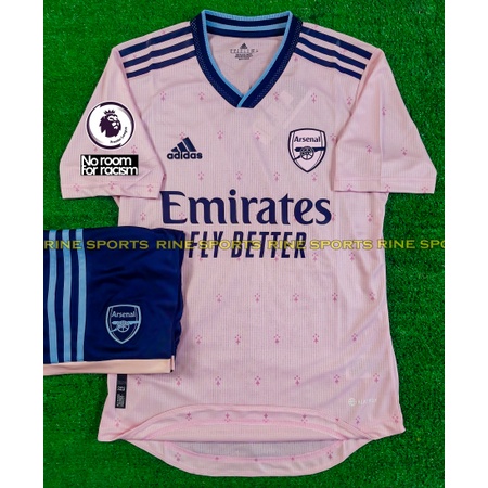 Bộ Áo bóng đá Arsenal hồng Super Bodyfix Thailand mùa giải 2022-2023 Giống thi đấu 100%