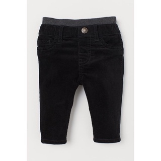 Quần nhung đen cạp chun h&m sz 4/6m