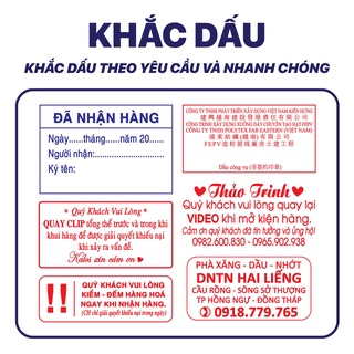 Khắc con dấu theo yêu cầu shiny s830 chính hãng - 75x38mm