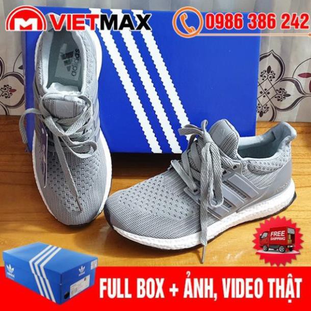 11.11 [FREESHIP - SẴN] 🎁 [FREE SHIP + BOX] Giày Thể Thao Ultra Boost 2.0 Xám Hàng Việt Nam Hàng Sẵn ! HOT ₁