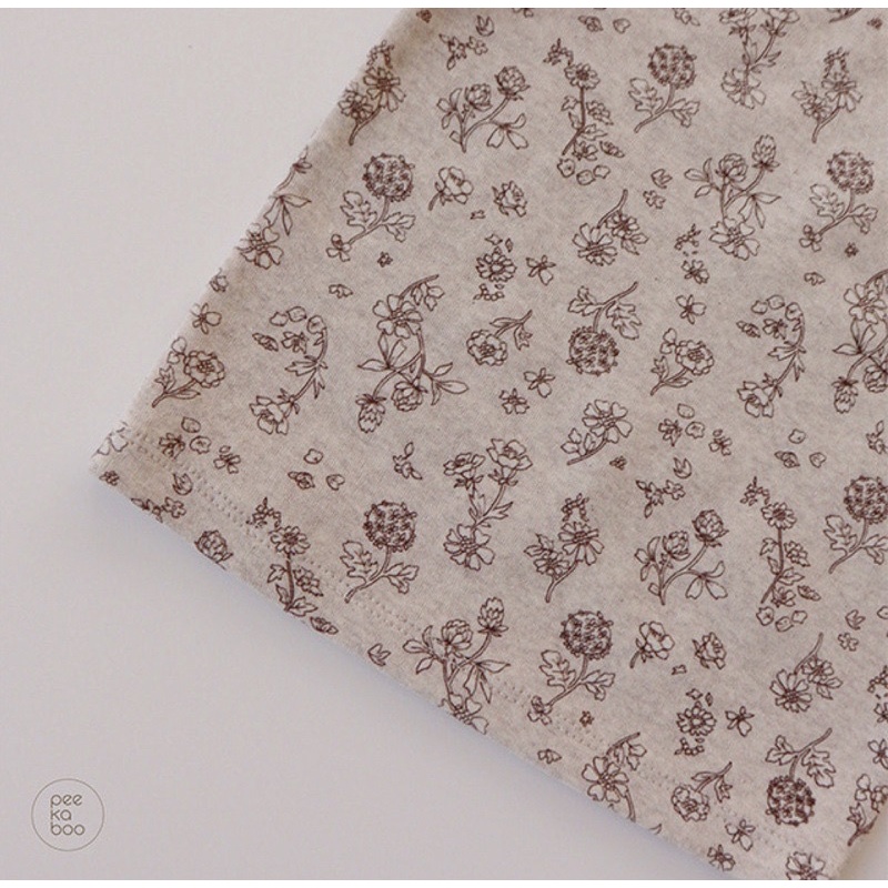 Bộ quần áo thu đông chất liệu cotton in hình hoa mềm mịn cho bé 5-