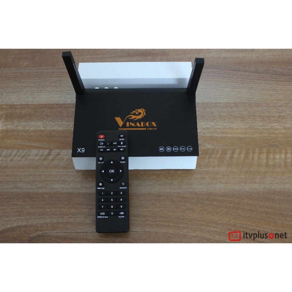 ĐẦU ANDROID TV BOX VINABOX X9 KẾT NỐI MÀNG DÂY VÀ WIFI BIẾN TIVI THÀNH SMART TV TẶNG KÈM CHUỘT KHÔNG DÂY