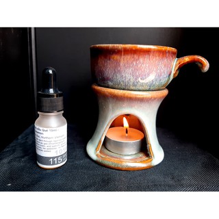 Bộ đốt cà phê và tinh dầu OANH GIA AUTHENTIC BAT TRANG - Men hồng tuyết hỏa biến cao cấp