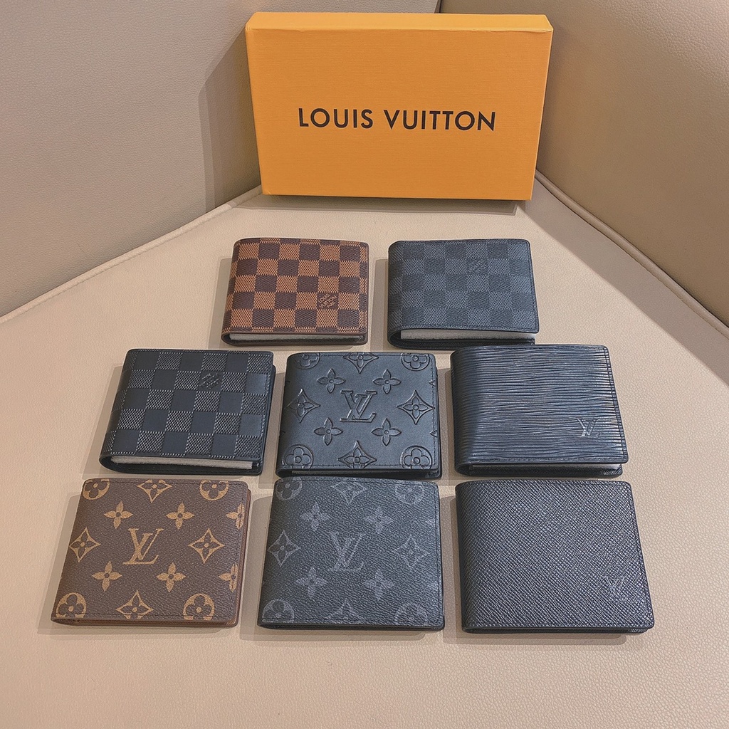 Ví Da Nam ⚡ SIÊU CẤP ⚡ Ví Ngắn LV Fullbox Cầm Tay Mini Brand Nhiều ngăn - District 13