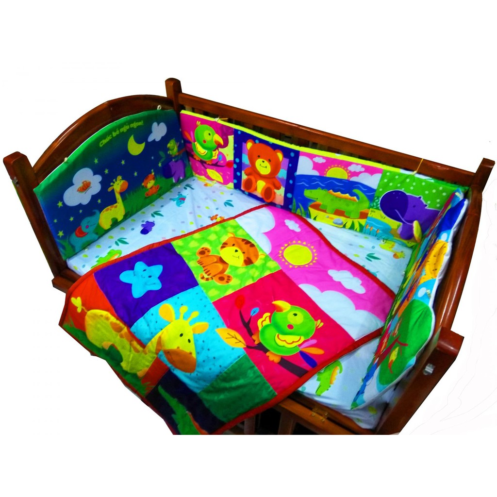 Quây cũi Jungle Forest Pipo cho bé sơ sinh kích thước 80x120cm