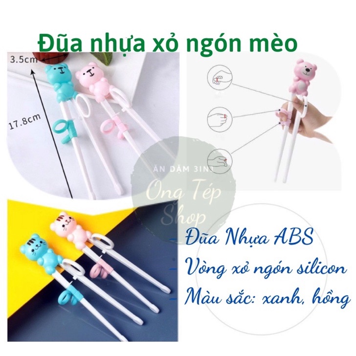 Đũa tập ăn xỏ ngón cho bé tập gắp