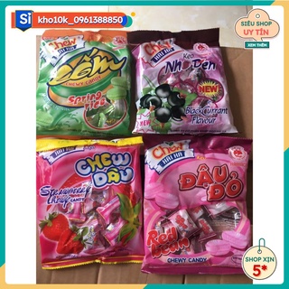 Kẹo chew mềm hải hà nho đen/ đậu đỏ gói 105g