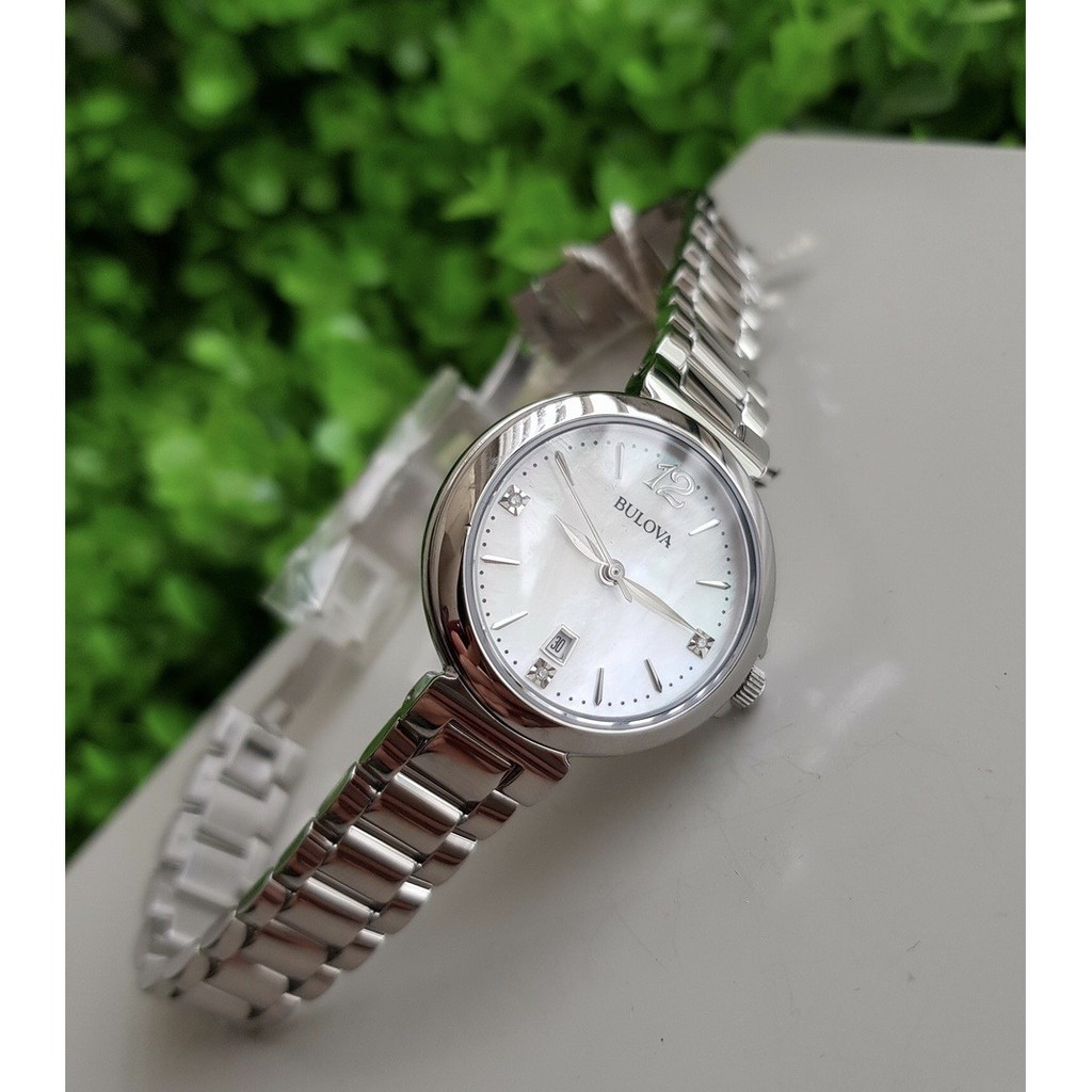 Đồng Hồ Bulova 96P149 Diamonds Nữ Kính Sapphire Dây Kim Loại