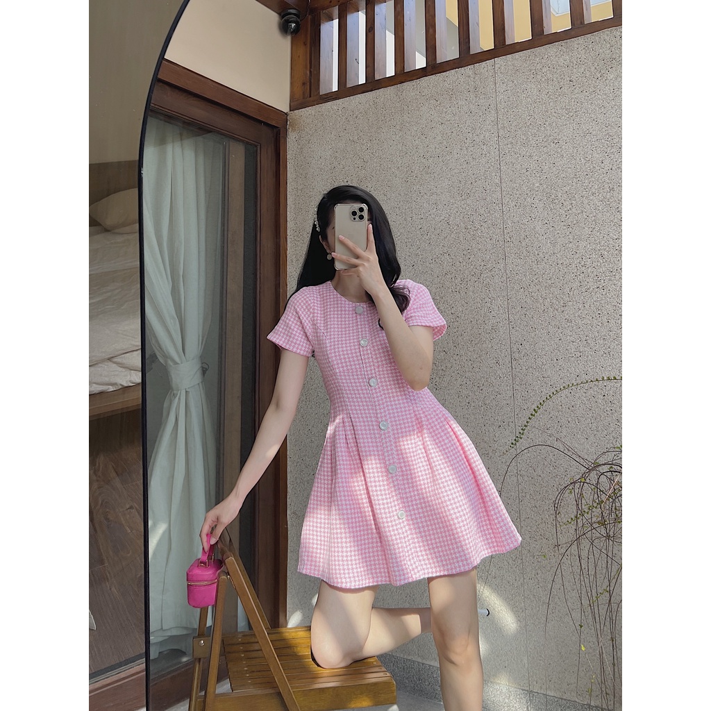 Lisbon Dress - Đầm bố nút sang