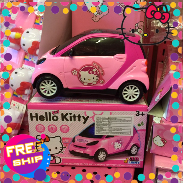 (Có video) Ô tô đồ chơi Hello Kitty cho bé