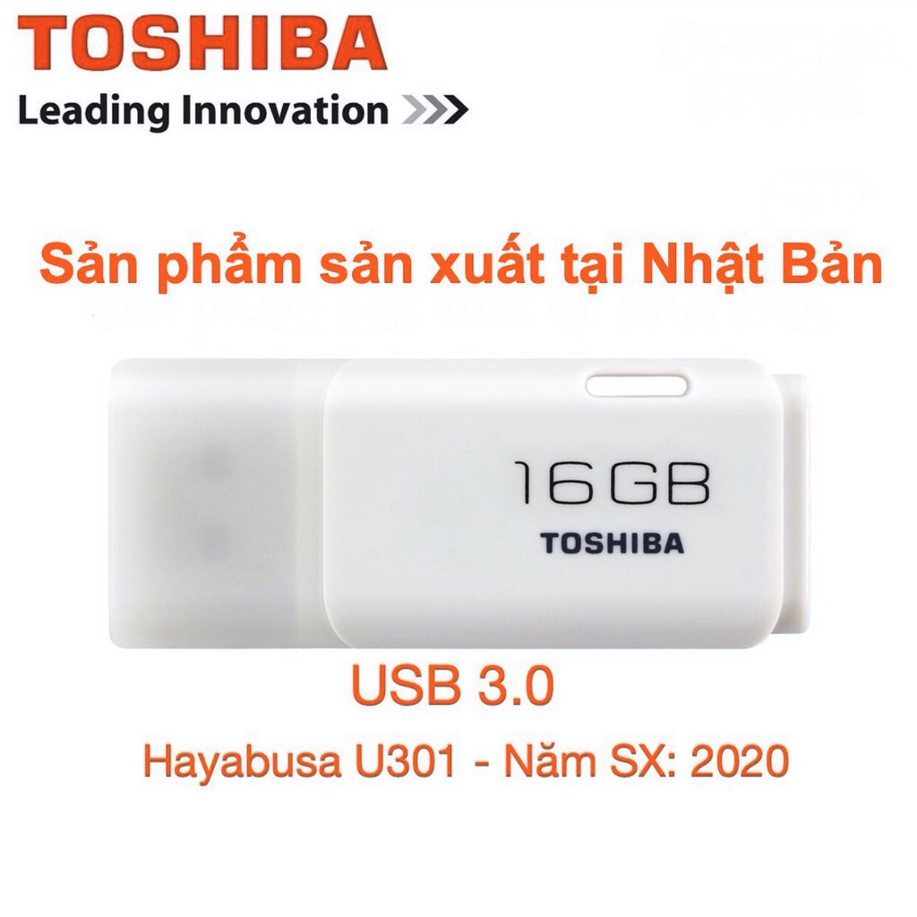 USB 3.0 Toshiba - Sản xuất tại Nhật Bản -Hayabusa U301-16GB- Bảo Hành 5 Năm- Chính Hãng FPT