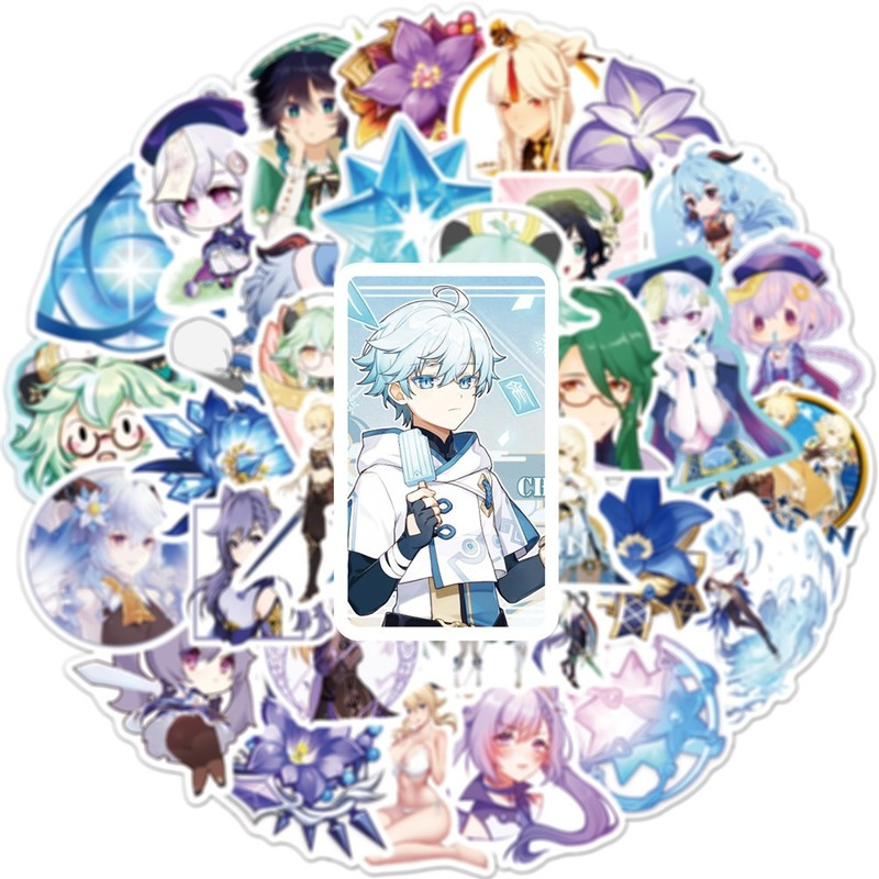 Set 50 miếng dán PVC chống va chạm chống thấm nước trang trí laptop/ xe đạp/ xe hơi