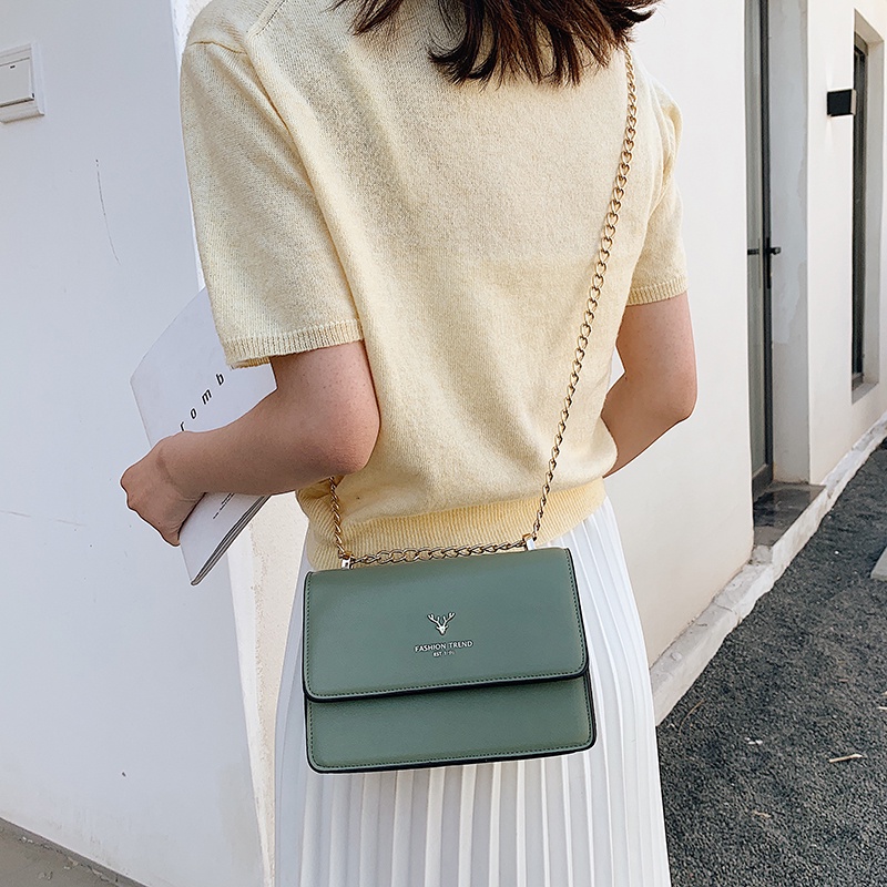 Túi Xách Nữ Đẹp Túi Đeo Chéo Da Pu Phối Dây Xích Thời Trang Hàn Quốc Trẻ Trung Cho Nữ-69