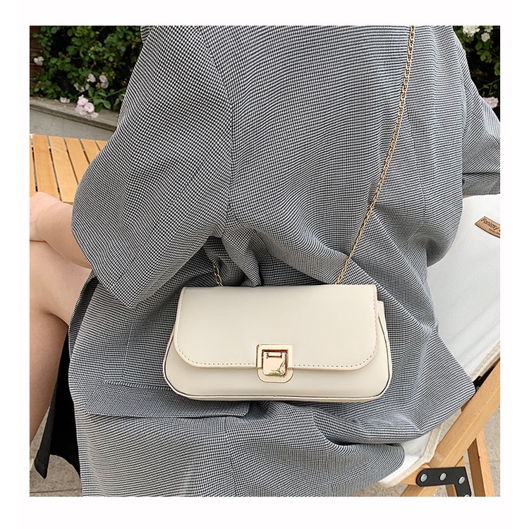 [RẺ NHẤT SHOPEE] Túi đeo chéo dây xích kẹp nách nữ XC-3630 da trơn kiểu dáng công sở sang chảnh