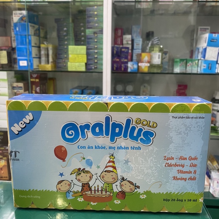 Ống uống Oralplus Gold - Hỗ trợ giúp trẻ ăn ngon miệng, cải thiện tính biếng ăn ở trẻ, tăng cường hấp thu dưỡng chất