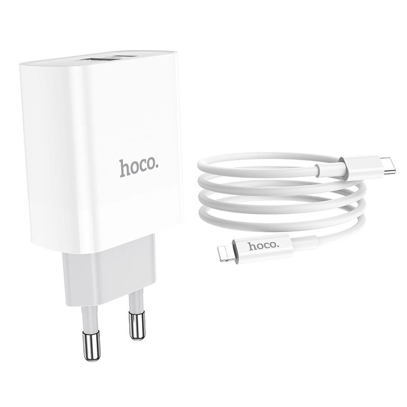 Củ sạc Hoco C80A 2 cổng  3.1A, PD 18W, Q.C 3.0 hỗ trợ sạc nhanh cho điện thoại