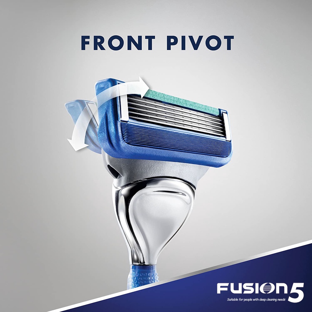 Lưỡi Dao Cạo Geiiette Fusion 5 Đầu Thay Thế 5 Lớp Bằng Thép Không Gỉ Cho Máy Cạo Râu Geiiette Fusion