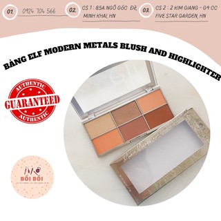 (HOT SALE) (LUÔN HỎI KHO TRƯỚC KHI ĐẶT) BẢNG HIGHLIGHT + PHẤN MÁ ELF MODERN METALS BLUSH AND HIGHLIGHTER