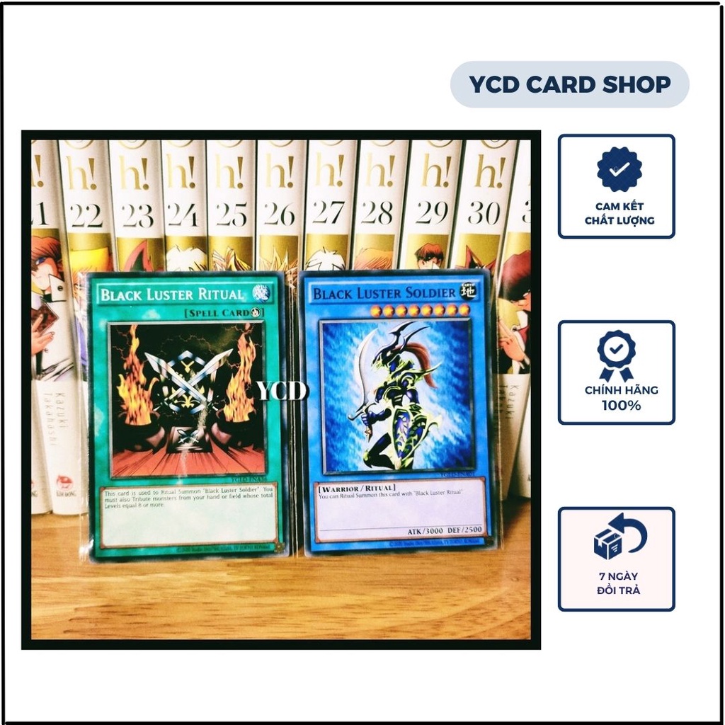 Thẻ bài Yugioh chính hãng set kiếm ma Black Luster Soldier - common