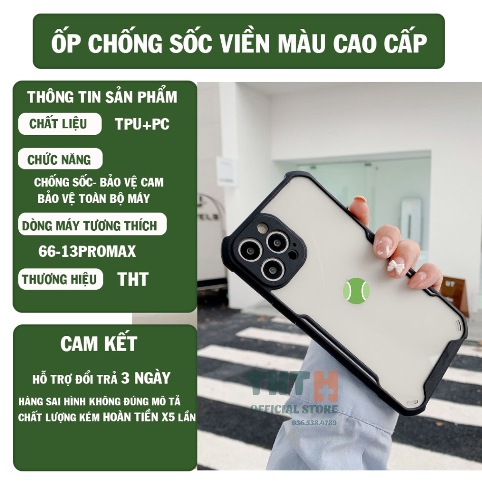 Ốp điện thoại ốp lưng ip chống sốc cao cấp cao cấp iphone 6 đến 13promax THTOFFICIAL.