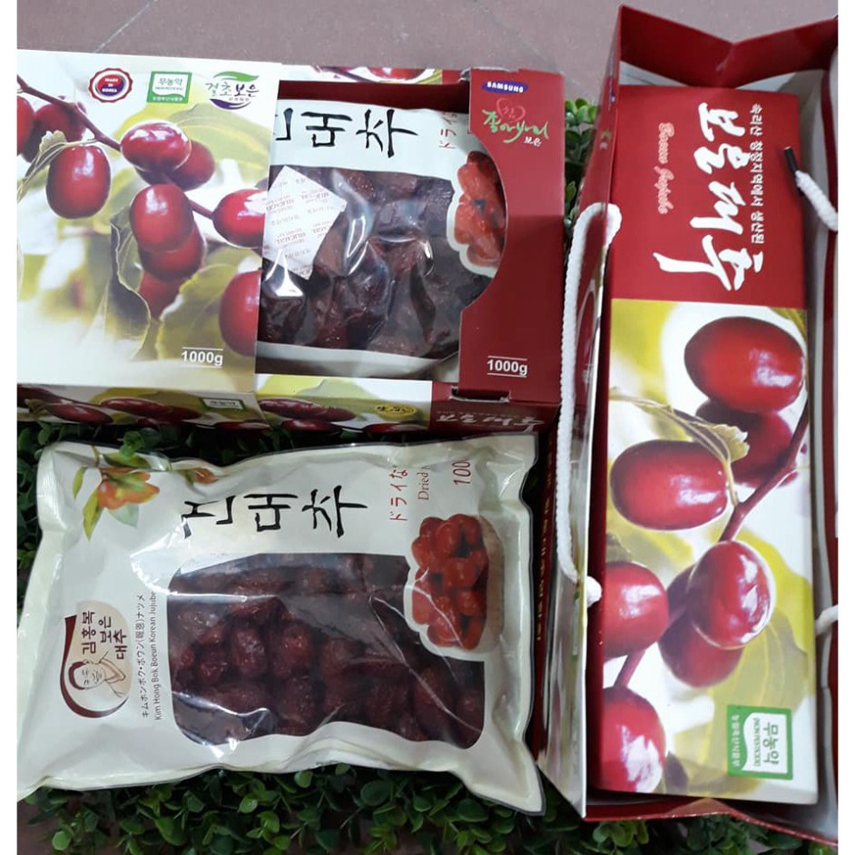 SIÊU KHUYẾN MẠI: TÁO ĐỎ SẤY KHÔ HÀN QUỐC HỘP QUÀ TẶNG 1KG, DATE 2023