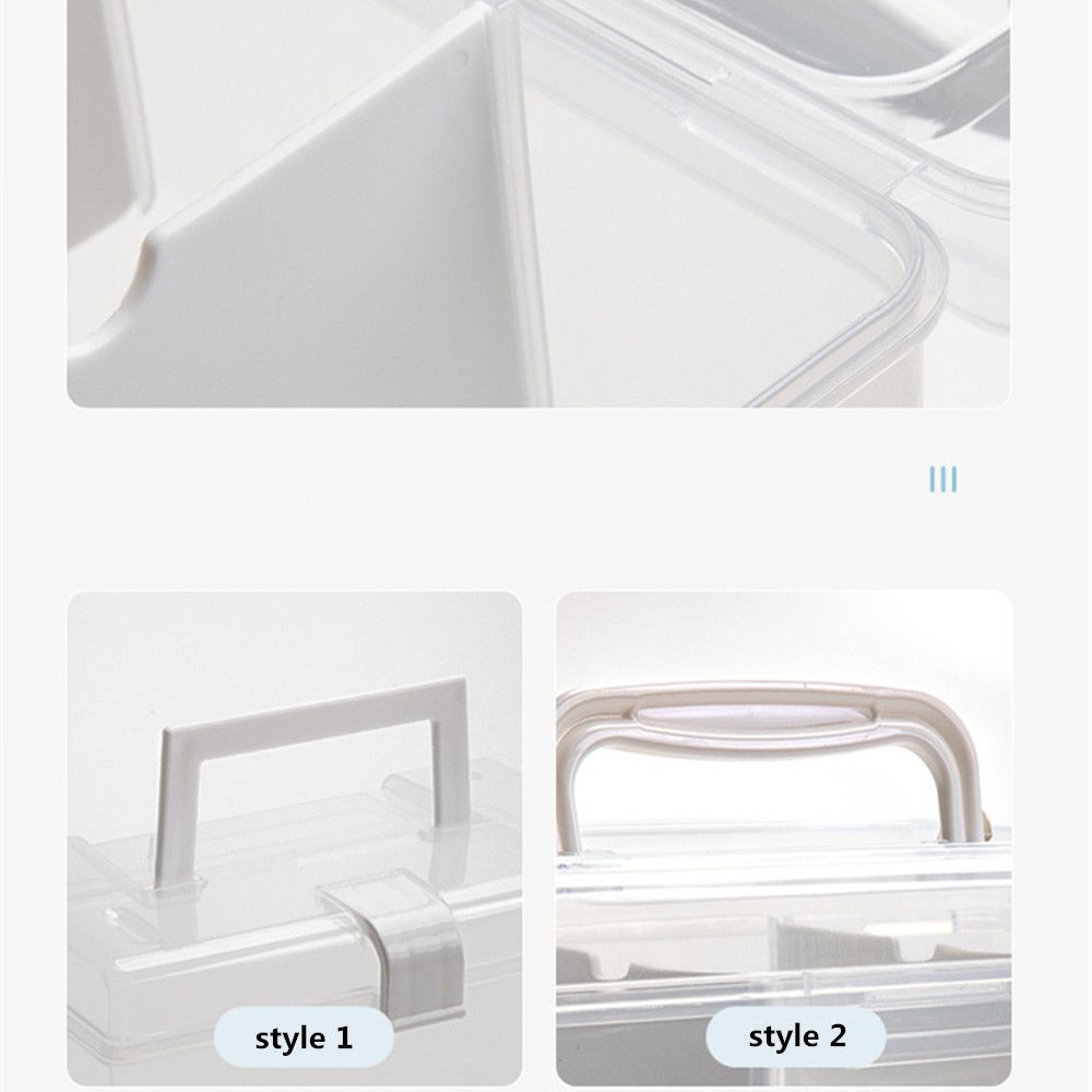 Hộp Đựng Dụng Cụ Sơ Cứu Trong Suốt Đa Năng Chống Bụi Có Nắp Đậy