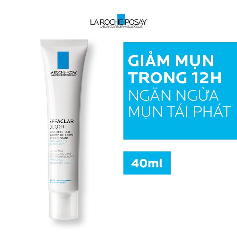 Bộ sản phẩm Dưỡng & Làm Sạch Giảm Nhờn, Giảm Mụn Ngừa Thâm 12h La Roche-Posay Effaclar Duo+