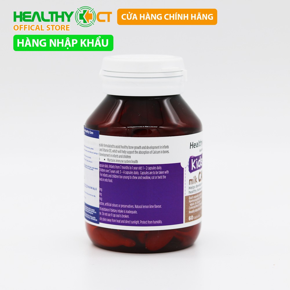 Viên Uống Healthy Care Kids Milk Calcium Lọ 60 Viên