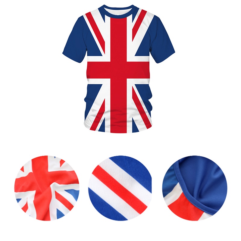 Áo Thun Ngắn Tay In Hình Cờ Liên Minh 3d