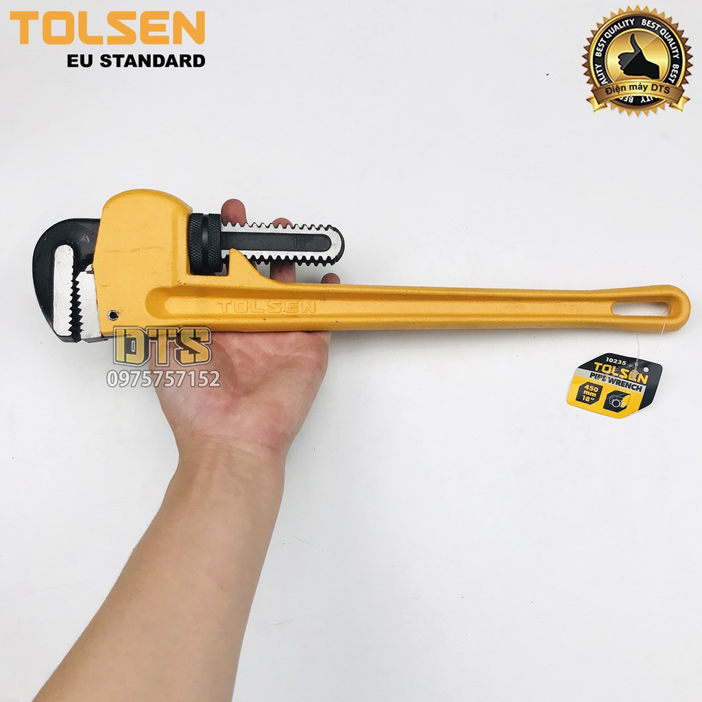 Mỏ lết răng, kìm nước TOLSEN 18 inch/ 450mm - Tiêu chuẩn xuất khẩu Châu Âu