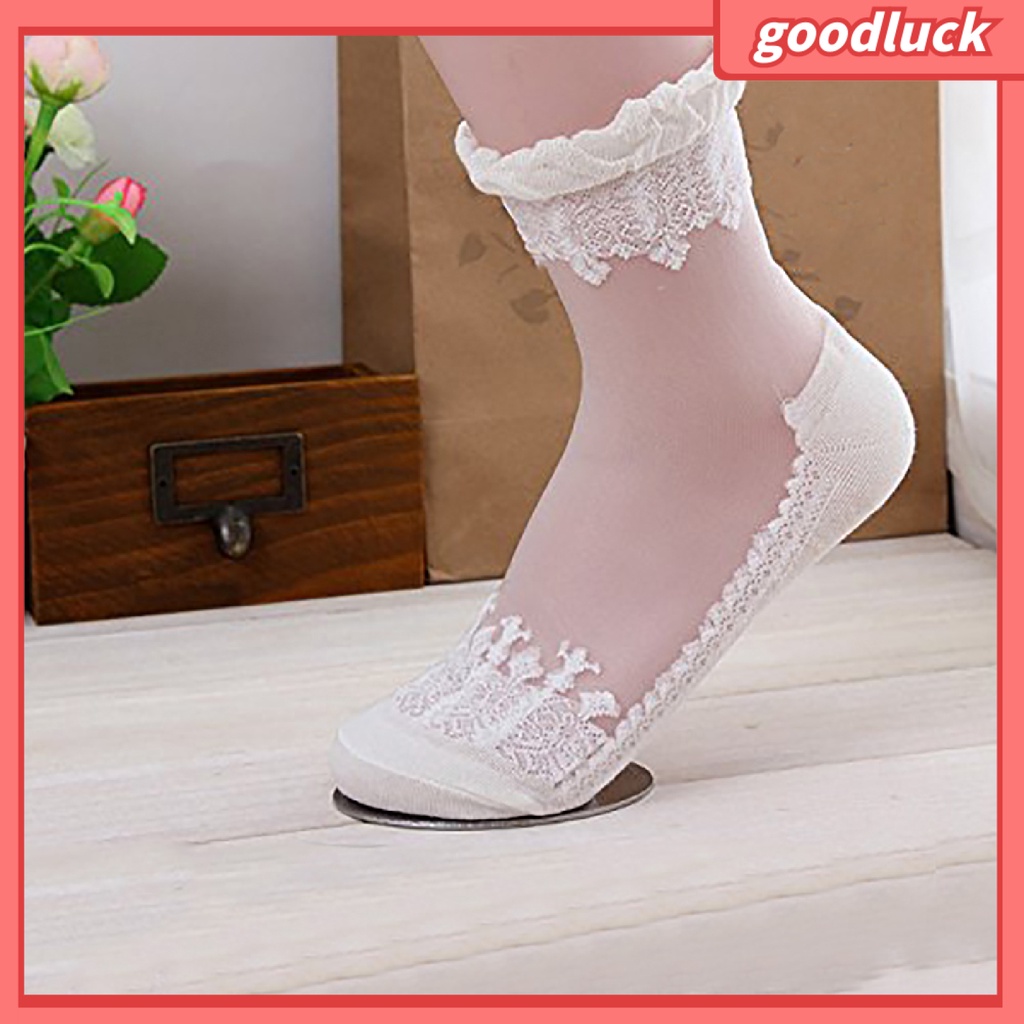 Tất Ren Lưới Siêu Mỏng Co Giãn Thoáng Khí Phong Cách Gothic Cho Nữ