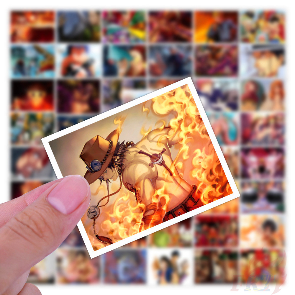 ❉ One Piece Series 06 Anime Mini Poster Stickers ❉ 50Pcs/Set DIY Fashion Waterproof  Mixed Luggage Laptop Skateboard Doodle Decals Stickers