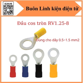Đầu cos tròn rv 1.25-8, cosse khuyên