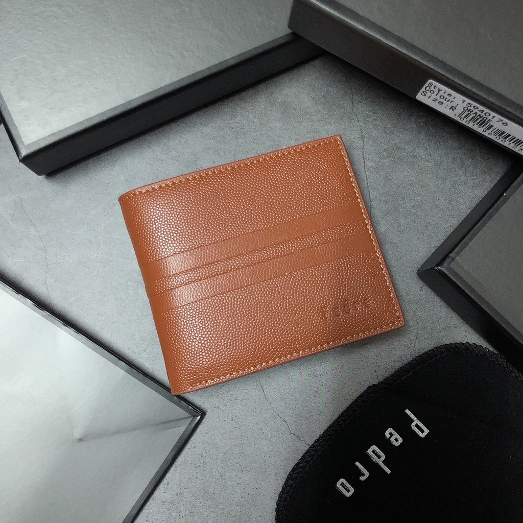 Ví ngắn Pedro 3 sọc giữa vân hạt - V295