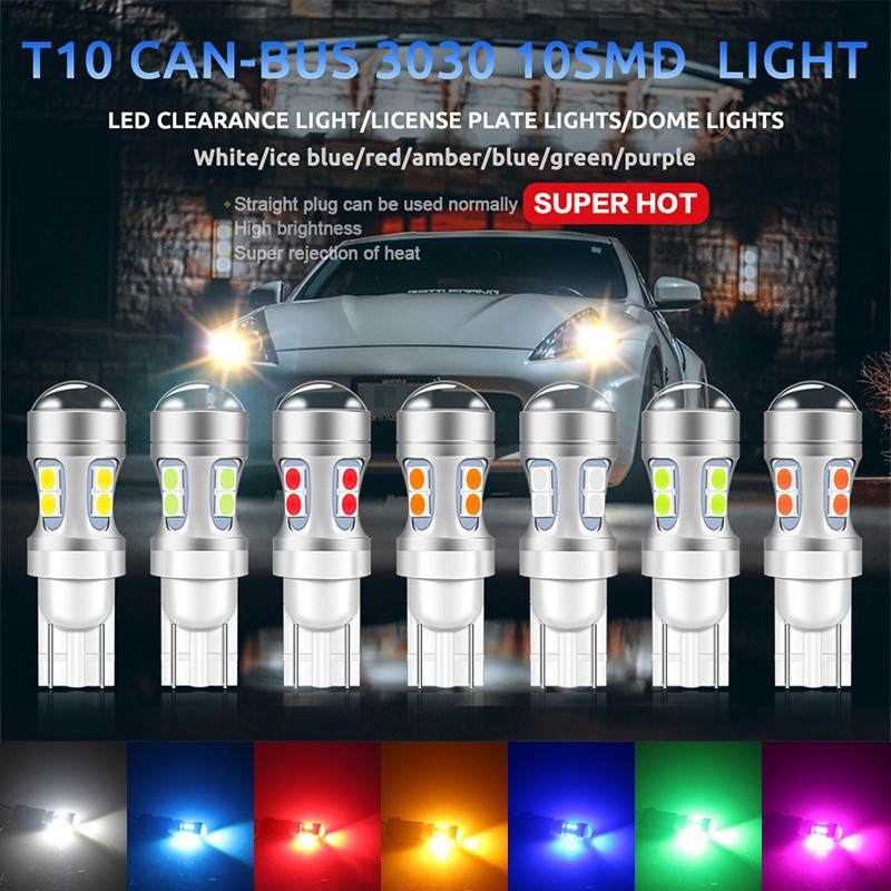 [Mã LIFE2104ALL giảm 10% đơn 50K] Bóng đèn LED Kevanly T10 194 W5W 10smd gắn xe hơi chuyên dụng