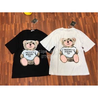 Áo thun dáng giấu quần chất đẹp, hình gắn kim sa đẹp lắm luôn