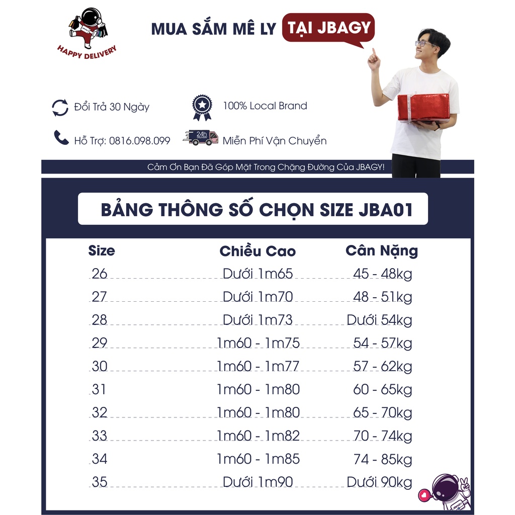 Quần âu nam hàn quốc JBAGY cao cấp ống rộng màu trắng kem, quần baggy ống suông - JA0101