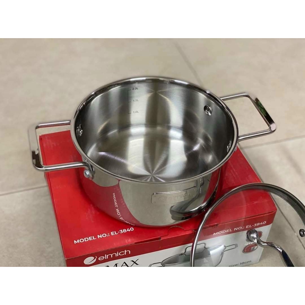 Nồi inox liền khối Elmich Trimax XR EL-3839 size 16cm