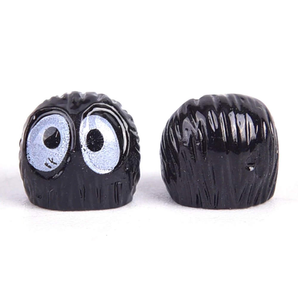 Set 10 mô hình đồ chơi nhân vật hoạt hình Totoro đáng yêu bằng PVC màu đen mini 1cm