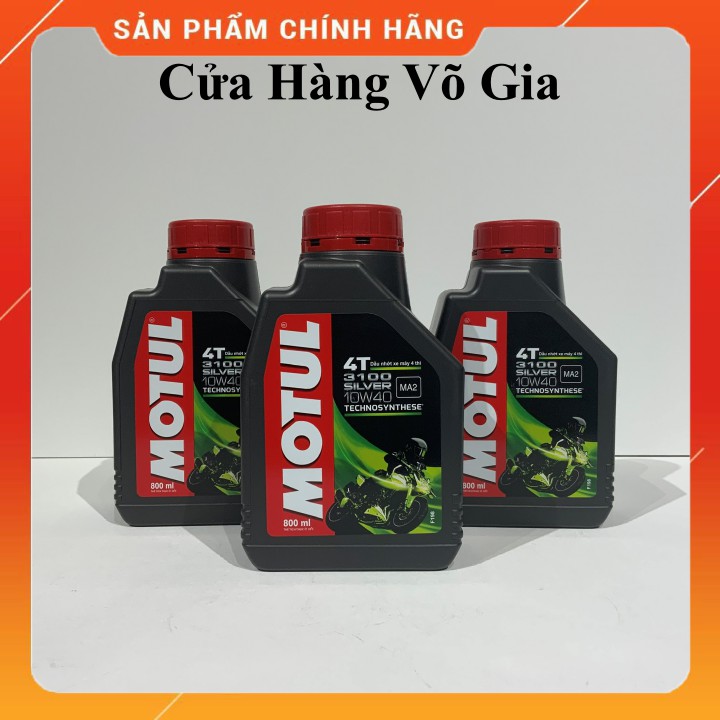 [Mã LIFEAUMAY giảm 10% tối đa 30k đơn 150k] Motul Silver 3100 10W40 800ml - Nhớt xe máy số cao cấp