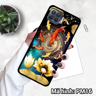 Ốp điện thoại OPPO A73 A93 in hình hoa sen,cá chép phong thủy – lưng kính tráng gương viền dẻo