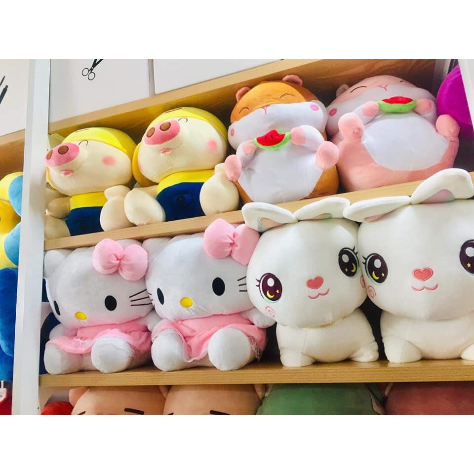 Gấu Bông Chuột Hamster Ăn Dưa Hấu Dễ Thương  Vải Miniso Siêu Mịn, Hàng Loại 1 Cao Cấp