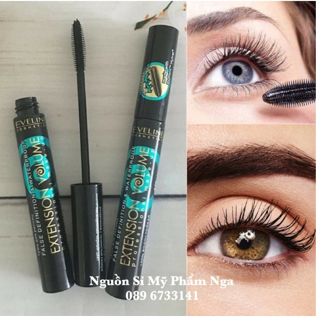 Mascara Eveline 4D dày mi và chống thấm